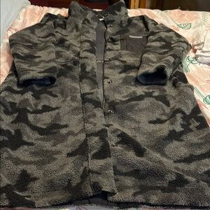 Columbia Black and Gray Military Field Coat. Omni-Heat